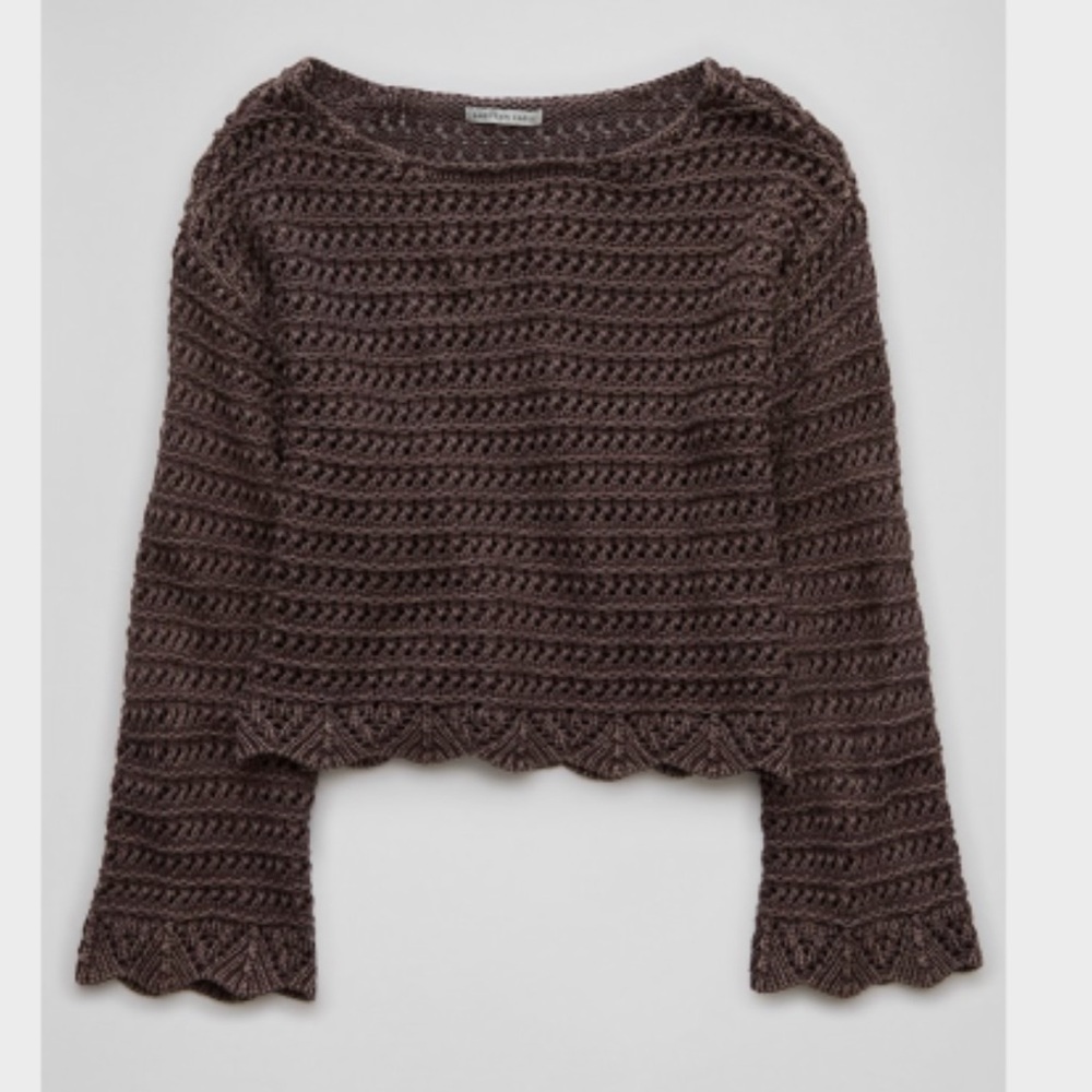 American Eagle Outfitters Brown Knit Sweater